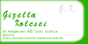 gizella kolcsei business card